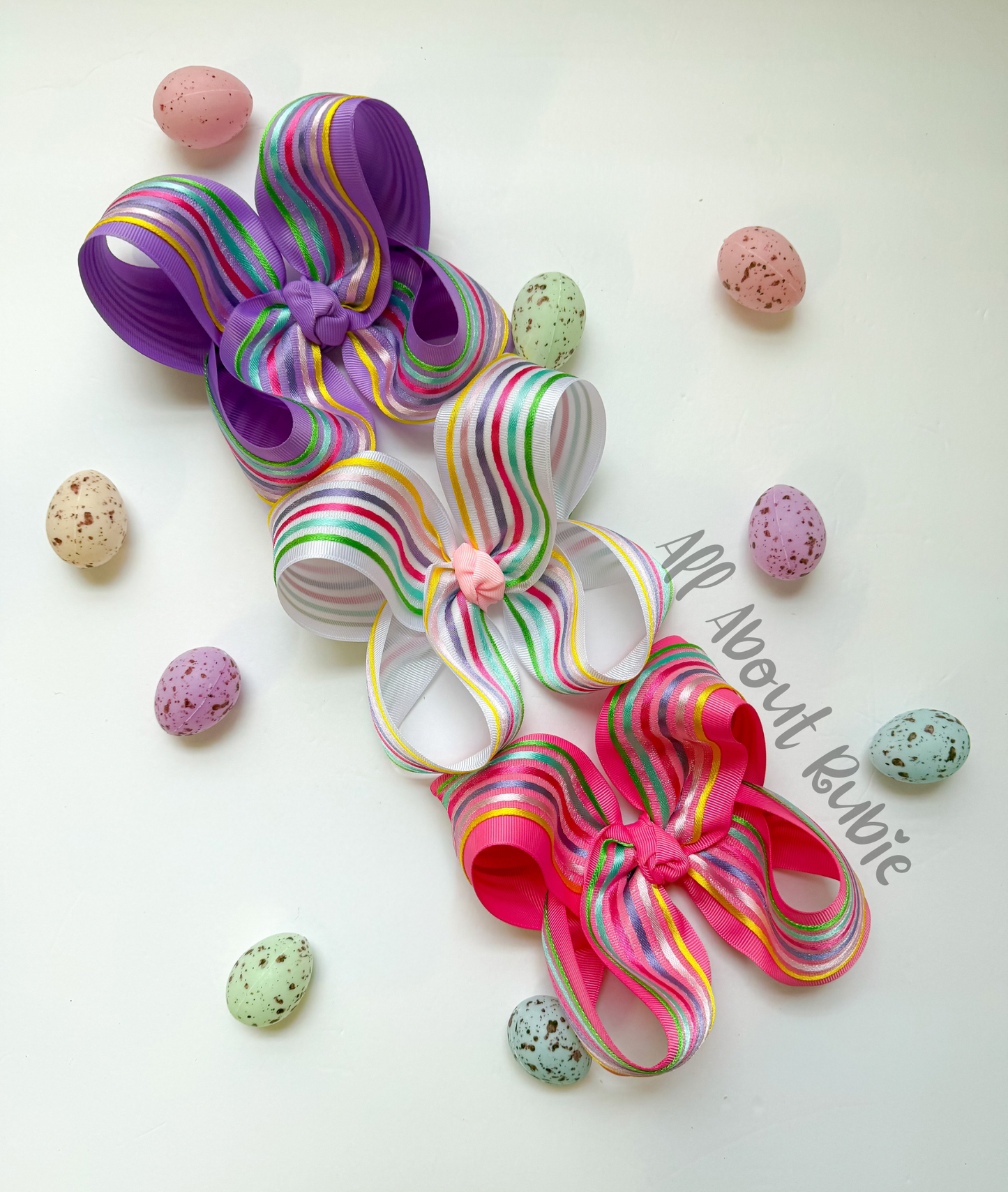 Easter Solid Ribbon Bow (CLIP OR NYLON)