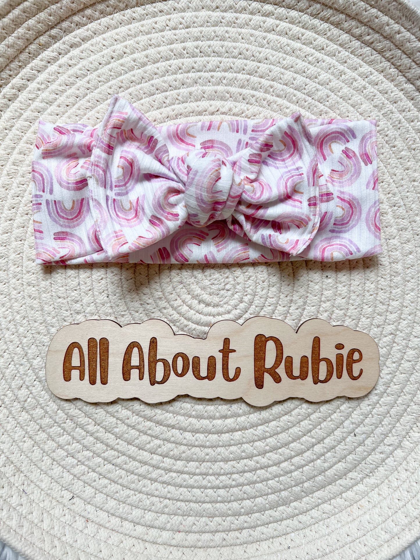 Pink & Purple Rainbow Leighton's Knotted Wrap