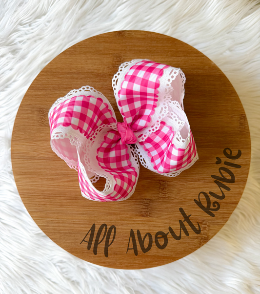 Gingham Ribbon Bow