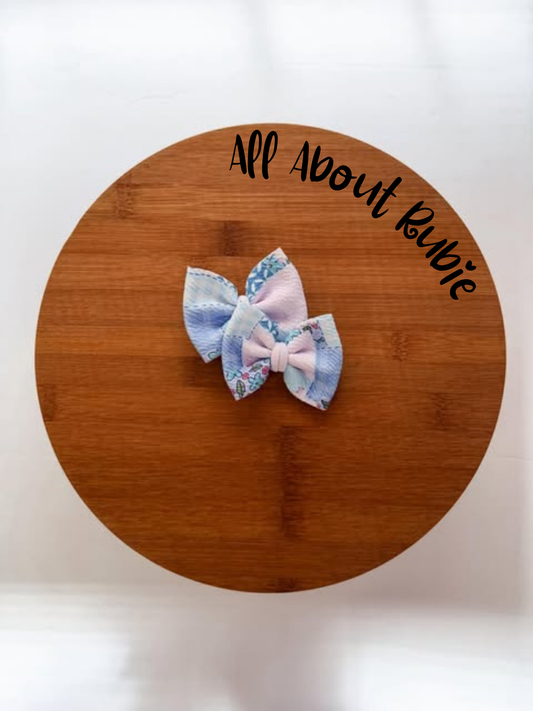 Blue Patchwork Baby Piggies CLIP