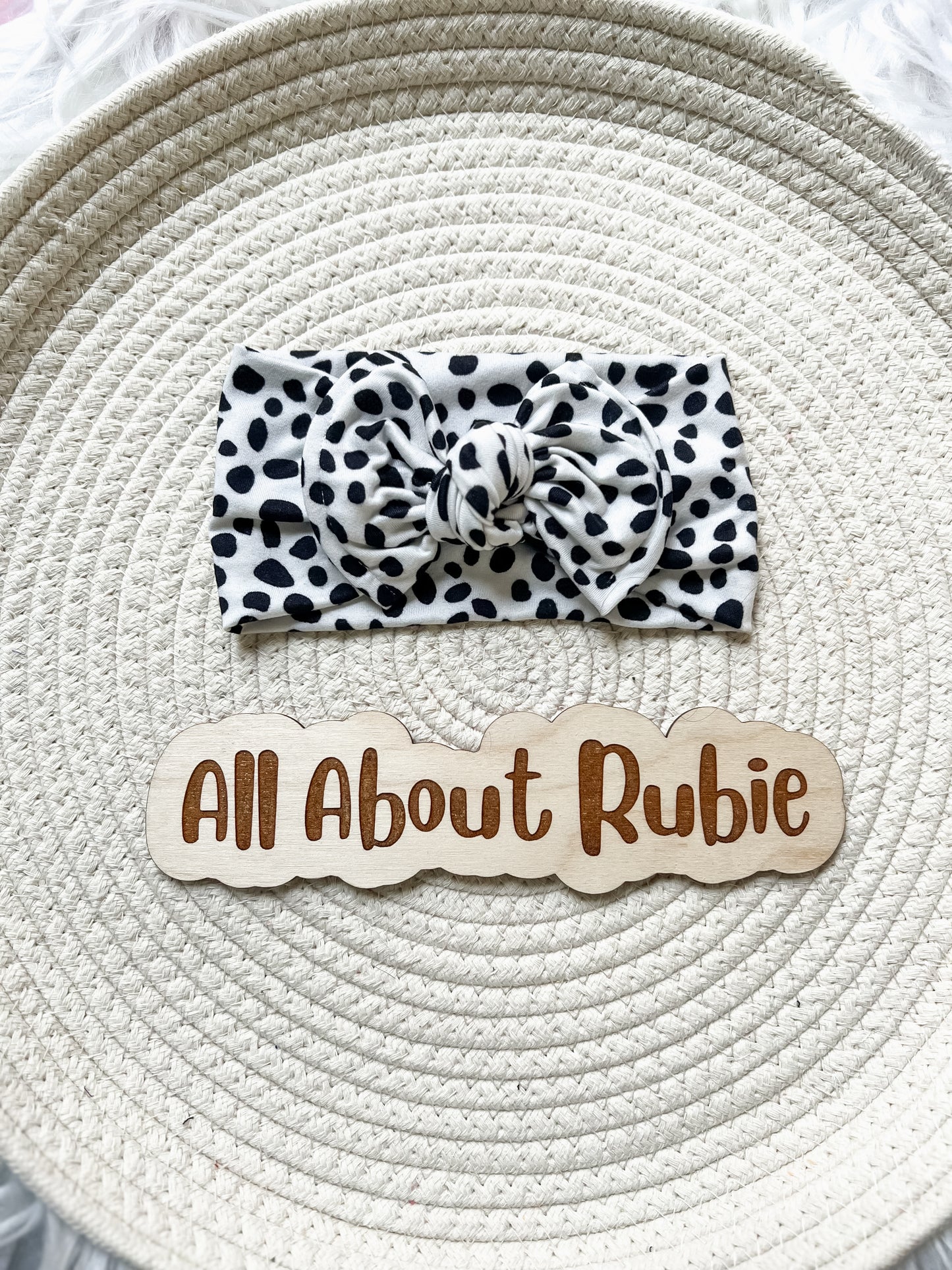 Black & White Dots Leighton's Knotted Wrap